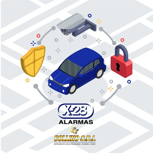 Alarma Auto X28 Z10 Autolock, Bloqueo Motor, 2 Controles