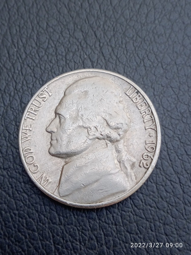 Moeda Usa Jefferson Nikel 5 Cents 1962 D Estados Unidos (Usado)