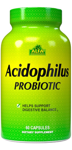 Probióticos Acidophilus 60 Cápsulas Alfa Vitamins  
