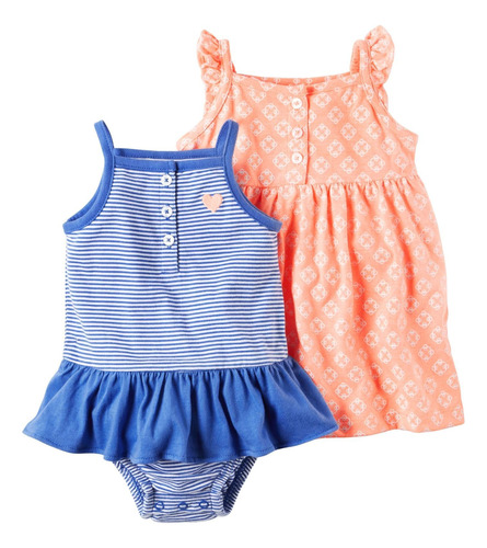 Carter's Baby Girls 2 Pk 121h341, Paquete De 2 121h341., 3 .