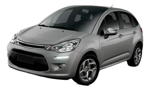 Faro Citroën C3 2013 A 2019 Con Cree Led Juego Aro Cromado