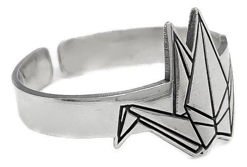 Anillo Grulla Origami Papel Plata 925 Plata 925 A - Chico Plata 925