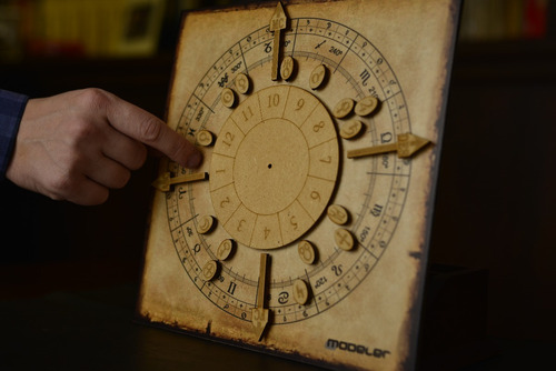 Imagen 1 de 6 de Pizarra Astrológica Magnética Modelo 3 + Piezas Imantadas