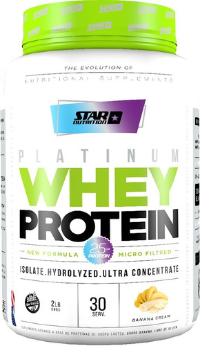 Platinum Whey Proteín Star Nutrition 2 Lb Glutamina Y Bcaas