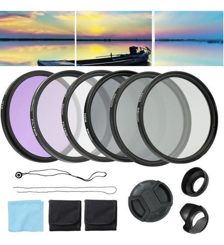 Kit De Filtros De Lente Uv Cpl Fld Para Cámara Profesional