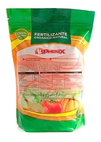 Phenix Fertilizante Organico 1 Kg Para Floracion Potasio