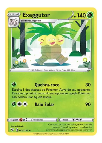 Carta Pokémon - Exeggutor 103/165 - 151 - Copag em Promoção na