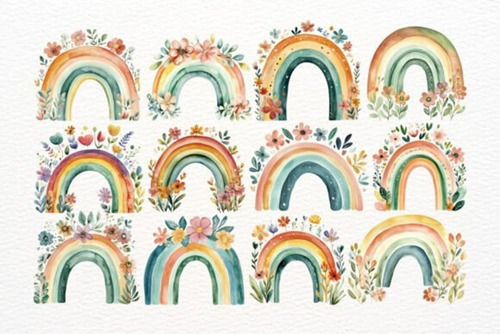 Imágenes Clipart Arco Iris Boho 122979828