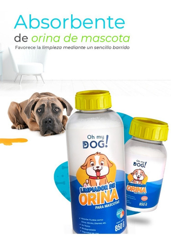 Imagen 2 de 6 de Oh My Dog- 2 Pzs De 850 (limpiador De Orina De Perro)