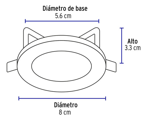 Luminario Redondo Satín Spot Fijo S/lámpara Volteck 46614 Satín