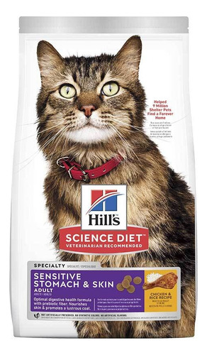 Alimento para Gato adulto Hill's Science Diet Sensitive Stomach 3.17 Kg
