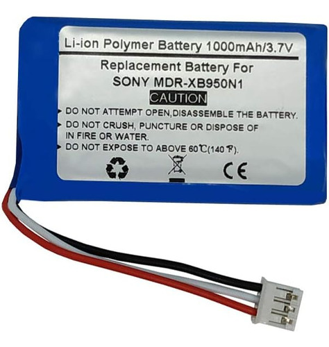 Starnovo 1000mah 3.7v Batería Repuesto Sony Mdr-xb950n1, Sy6