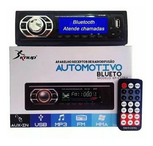 Som Automotivo Knup Bluetooth Mp3 /fm/usb/aux