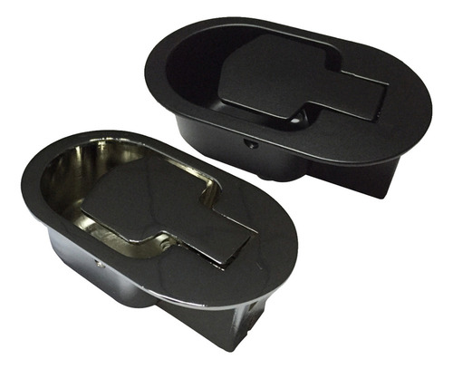 2x Sofá Reclinable / Silla De Liberación Ovalada Negro