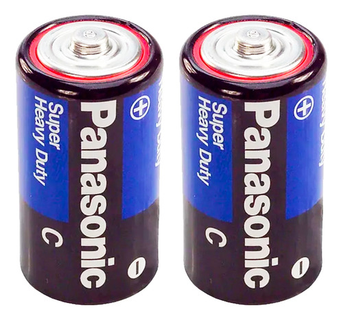 Pilas Baterias Panasonic C Tamaño 1.5 Voltios Azúl Paquete De 24 Baterias Extra Duración Carbón 24cp