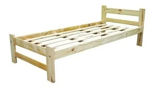comprar Cama 1 Plaza Pino Macizo Madera Elcarpintero3