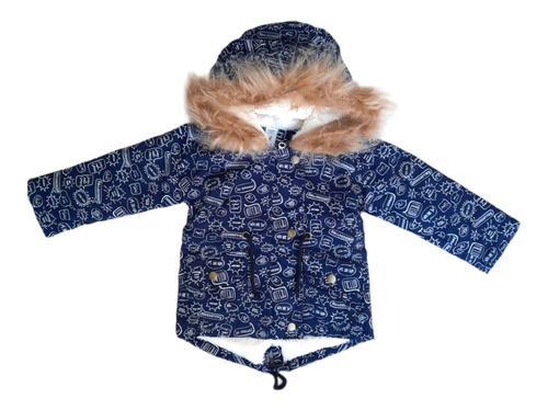 Campera Parka Bebé Forrada Corderito Suave