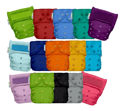 15 Pack Plus Color  Pañales Lisos Premium Ecopipo. 