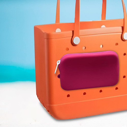 4 Monedero De Silicona Para Bolso De Playa, Tarjetero,