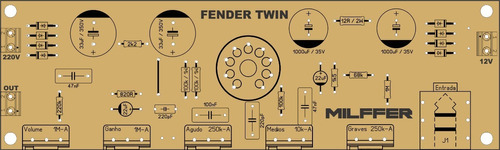 Placa Para Montar Pre Amplificador Fender Twin 