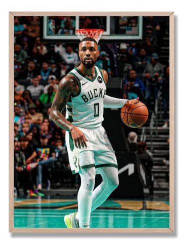 Cuadro Con Marco - Damian Lillard #3 - Mi Cuadro Uy Marrón