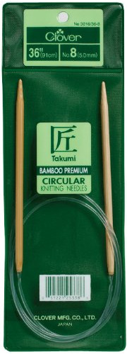 Clover Aguja Tejer Circular Bamb Uacut; 36  Bambu Verde Jade