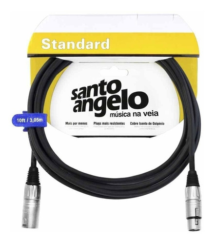 Cabo Santo Angelo Microfone Angel Plug Xlrm Xlrf - 3,05mtrs