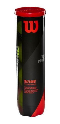 Imagen 2 de 4 de Pelotas Tenis Wilson Tour Premier Clay Arcilla 4 Und // Bamo