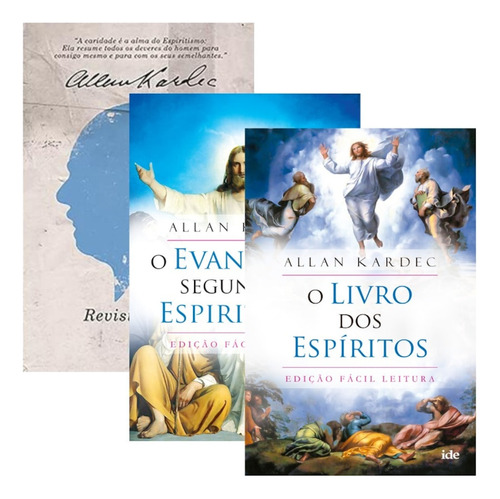 Kit Estudo 03 Livros: O Evangelho Segundo O Espiritismo, Livro Dos Espíritos E Valiosos Textos Da Re: Não Aplica, De : Allan Kardec. Editorial Ide, Capa Mole Em Português, 2020