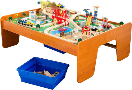 Ride Kidkraft Por La Ciudad - Juego De Tren De Madera Con He