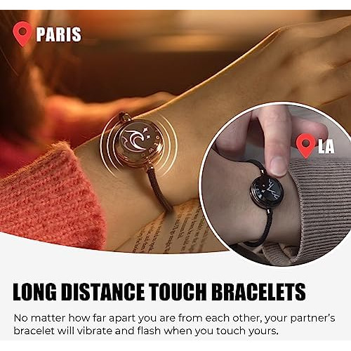 Totwoo Pulseras Táctiles De Larga Distancia Para Parejas, E