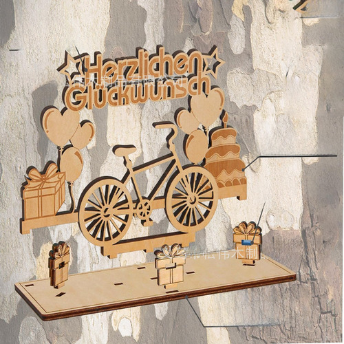 Ae Color Madera, Caja De Regalo For Bicicleta, Clip De