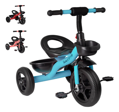 Triciclo Bicicleta Para Niños Infantil Cesta Cajuela Juguete Color Azul