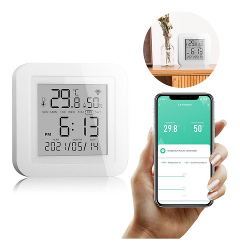 (1) Detector Inteligente De Temperatura Y Humedad Wifi