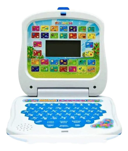 Mini Laptop Bilingue Interactiva Educativa Juguete Infantil Color Azul