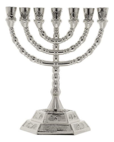 Candelabro Con Forma De Menorá De Jerusalén, Color Religioso