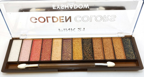 Set X 24 Paletas Sombras Glitter Ojos Golden Colors Pink 21
