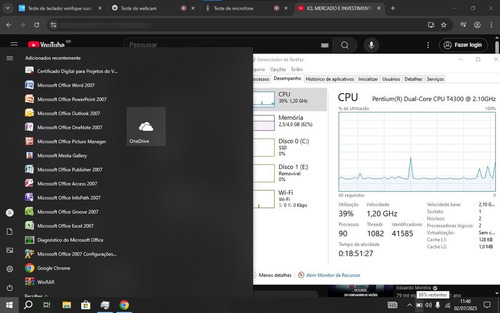 Notebook Sti 14 Dual 4gb Ssd Barato Bom Office Estudo Ssd 64gb (Usado)