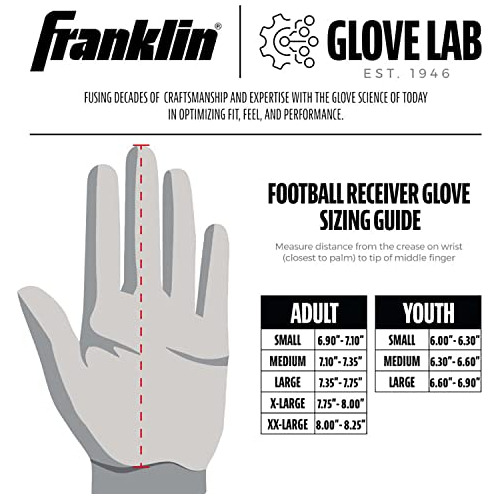 Guantes Para Receptor De Fútbol Supratak De Franklin Sports,
