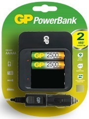 Cargador Portatil Gp Powerbank 2500 Mah Aax2 Para Carro