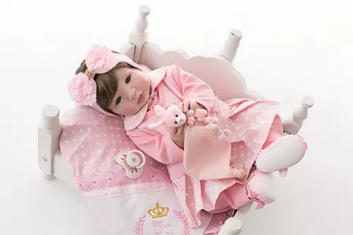 Boneca reborn brinquedos boneca bebê reborn barata com prendedor de chupeta  mamadeira fralda descartavel ED1 brinquedos