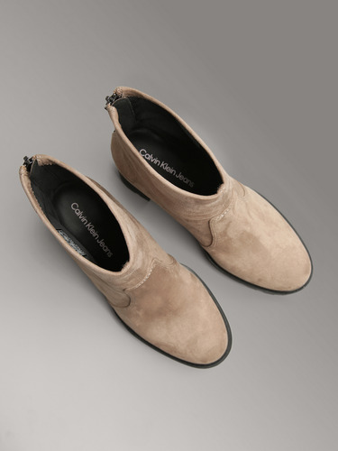 Botas Heel Platform Zip Beige Calvin Klein