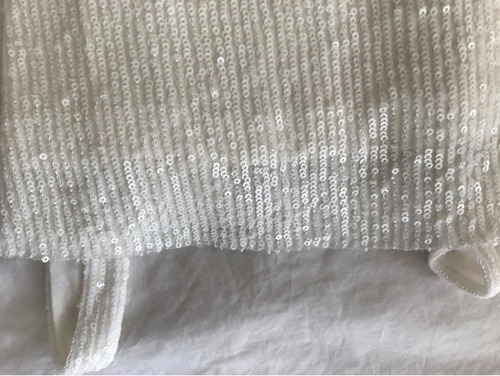 Musculosa De Lentejuelas Blanca Para Nena T10