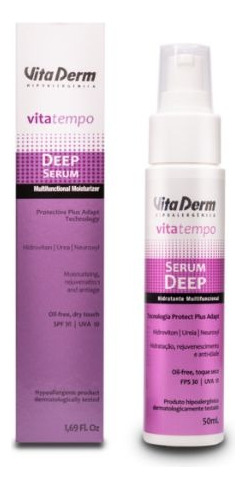Kit 2 Unidades Vita Derm Vita Tempo Serum Deep Fps 30 50ml