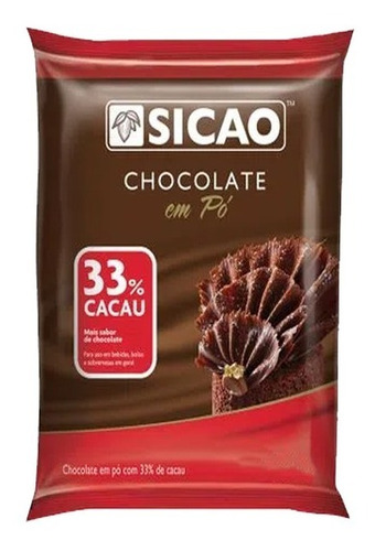 Chocolate Em Pó Nobre 33% Cacau 300g - Sicao