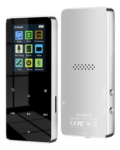 W Reproductor Mp4 8 Gb Con Bluetooth 5.0 Hifi Player