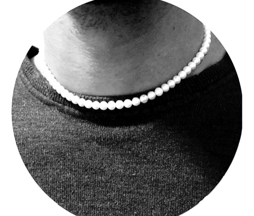 Imagen 1 de 5 de Collar Perlas Con Cierre Acero