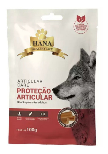 Petisco Para Cães Proteção Articular Snacks 100g Hana
