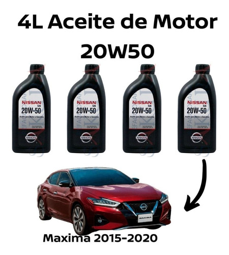 Pqte 4 Litros Aceite 20w50 Maxima 2015