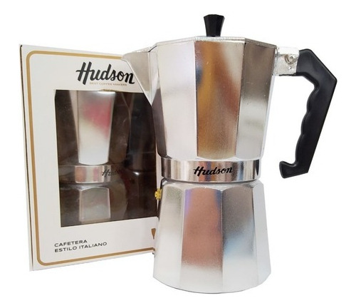 Cafetera Hudson Aluminio 9tzas Pulido